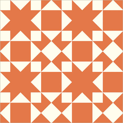 Windham Fabrics Perfect Points II Sawtooth Orange and Jade Fabric Sold by the Yard