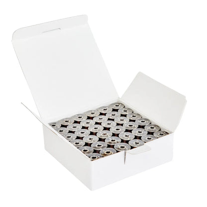 Filtec Prewound Clear-Glide Box Polyester Bobbin - Style L - White OR Black - Gross Box of 144 ct