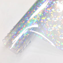 Load image into Gallery viewer, Amazon Affiliate LINK IN DESCRIPTION : 12x53 Inch Iridescent Gem Patterns Clear Film Laser Mirror Rainbow Transparent PVC Waterproof Vinyl for Sewing Crafts Decoration