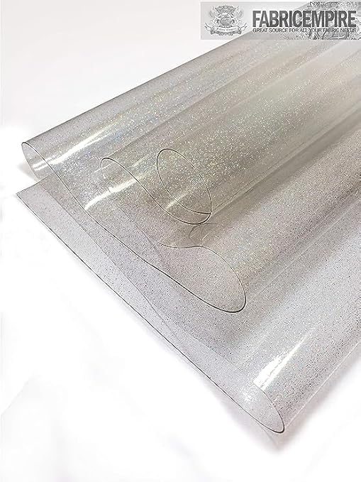 Amazon Affiliate LINK IN DESCRIPTION :12 Gauge Jelly Transparent Sparkle Glossy Plastic Vinyl Fabric / 48" Wide/Sold by The Yard - Clear