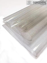 Load image into Gallery viewer, Amazon Affiliate LINK IN DESCRIPTION :12 Gauge Jelly Transparent Sparkle Glossy Plastic Vinyl Fabric / 48" Wide/Sold by The Yard - Clear