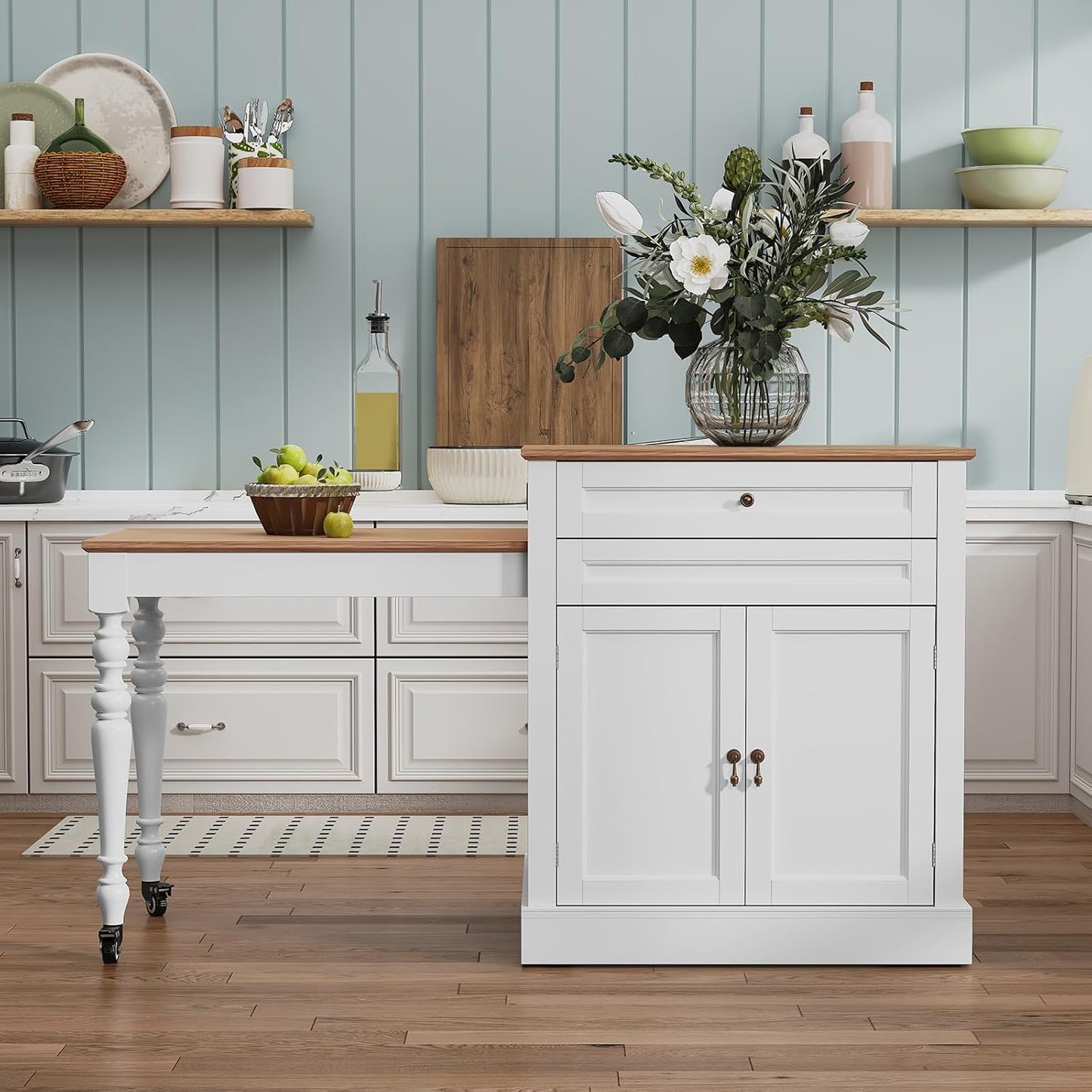 Amazon Affiliate LINK IN DESCRIPTION :HLR 72" Kitchen Island with Extendable Table for 2-4