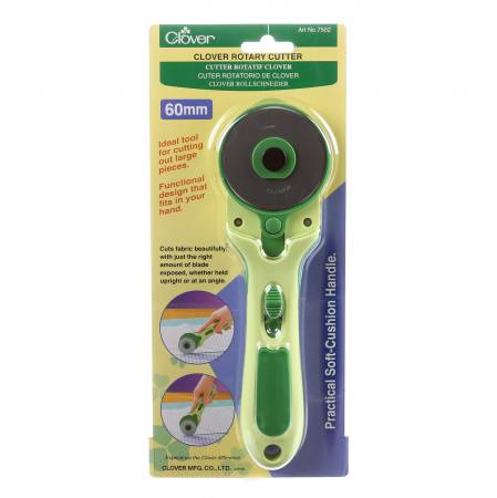 Clover 60mm Soft Grip Rotary Cutter # 7502CV