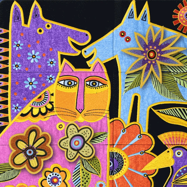 OESD Kindred Creatures Tiling Scene by Laurel Burch  80374 Digital Download