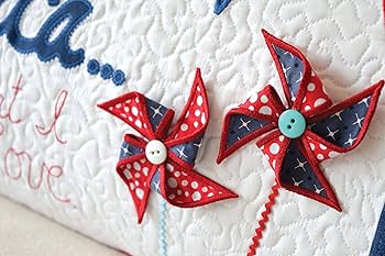 PREORDER READY in June A1 Specially Curated Kit for Kimberbell America, Land that I love Bench Pillow Featuring Riley Blake Independence fabric line