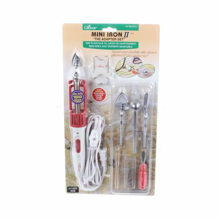 CLOVER Mini Iron II With Assortment of Tips # 9101CV JEANNE'S FAVORITES SCAN n CUT