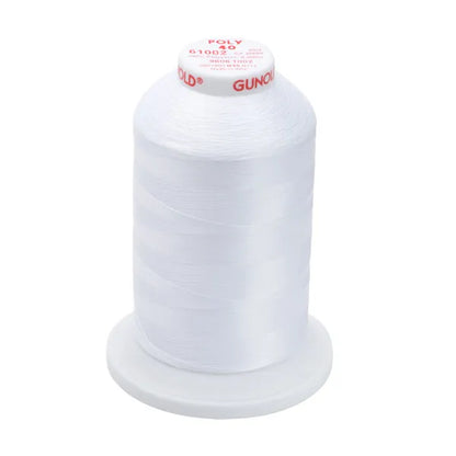 Gunold Poly 40 5000m Spool in Cool Black or Soft White Thread
