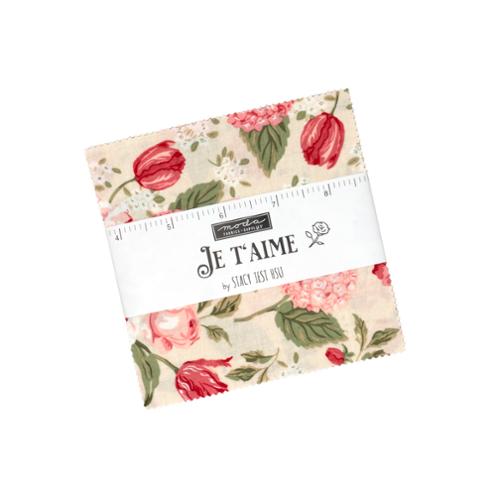 Moda Je T'Aime Fabric Charms 5" x 5" 20990PP