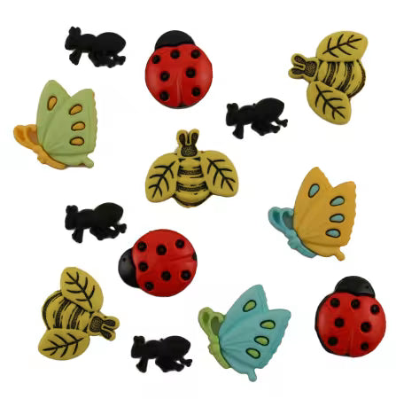 Buttons Galore & More - Garden Bugs Button Bag # BG4243