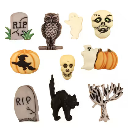 Buttons Galore Halloween  Collection Graveyard 4520