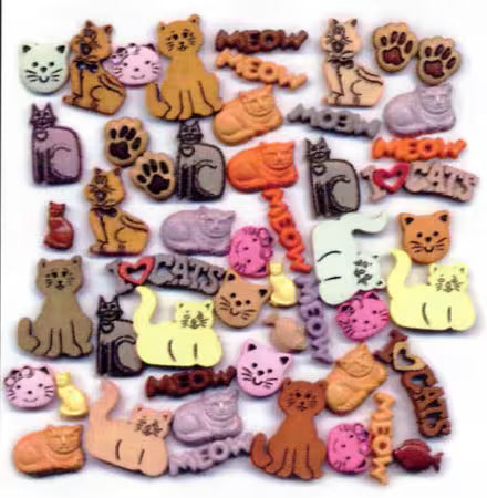 Buttons Galore Button Value Pack Cats # BGVP307