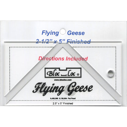 Bloc Loc Flying Geese Ruler VARIOUS SIZES AND SETS - THIS MAY BE A SPECIAL ORDER / Use the dropdown to make your selection.