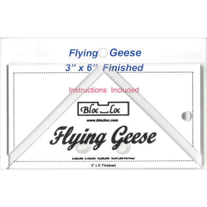 Bloc Loc Flying Geese Ruler VARIOUS SIZES AND SETS - THIS MAY BE A SPECIAL ORDER / Use the dropdown to make your selection.