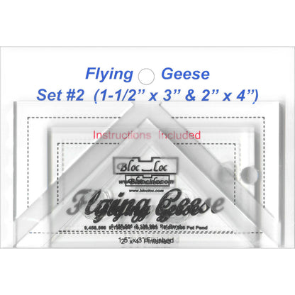 Bloc Loc Flying Geese Ruler VARIOUS SIZES AND SETS - THIS MAY BE A SPECIAL ORDER / Use the dropdown to make your selection.