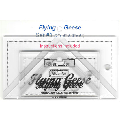 Bloc Loc Flying Geese Ruler VARIOUS SIZES AND SETS - THIS MAY BE A SPECIAL ORDER / Use the dropdown to make your selection.