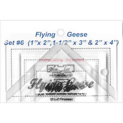 Bloc Loc Flying Geese Ruler VARIOUS SIZES AND SETS - THIS MAY BE A SPECIAL ORDER / Use the dropdown to make your selection.