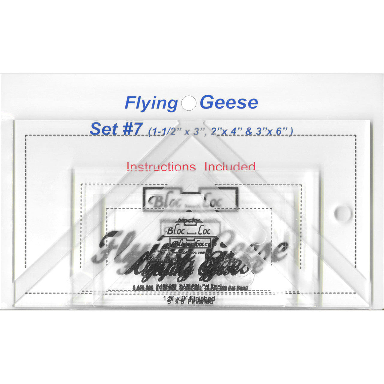 Bloc Loc Flying Geese Ruler VARIOUS SIZES AND SETS - THIS MAY BE A SPECIAL ORDER / Use the dropdown to make your selection.