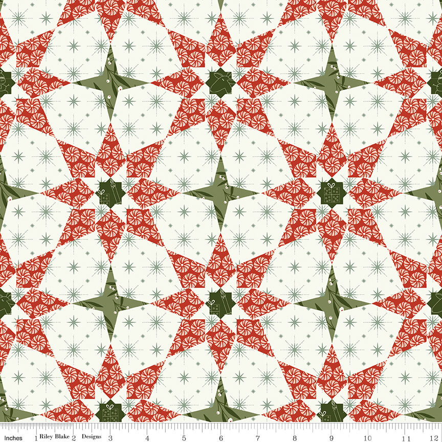 Riley Blake Christmas is in Town Cheater Fabric C14752 Sold by the Yard