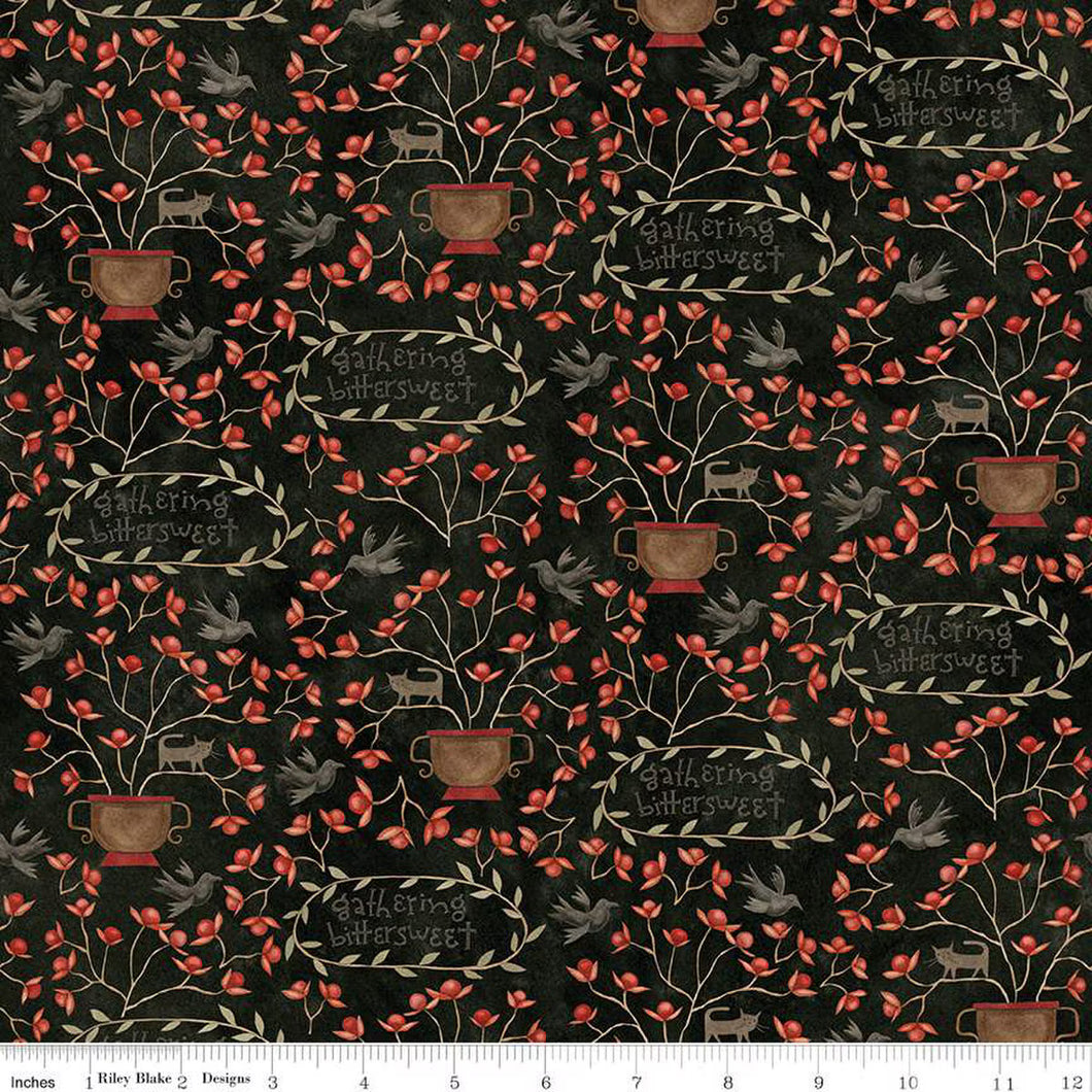 Riley Blake Bittersweet Farm Fabric C14852-MIDNIGHT Sold by the YARD