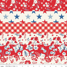 Load image into Gallery viewer, Riley Blake Freedom Garden C15626 Red Cheater Fabric SOLD BY THE YARD