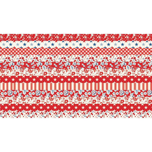 Riley Blake Freedom Garden C15626 Red Cheater Fabric SOLD BY THE YARD