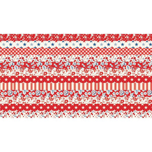 Riley Blake Freedom Garden C15626 Red Cheater Fabric SOLD BY THE YARD