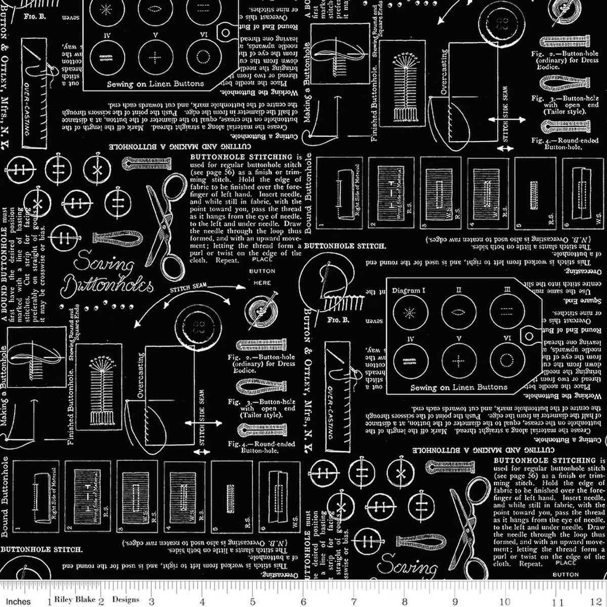 Riley Blake Sew American Fabric Options Sold by the Yard (use drop down menu)