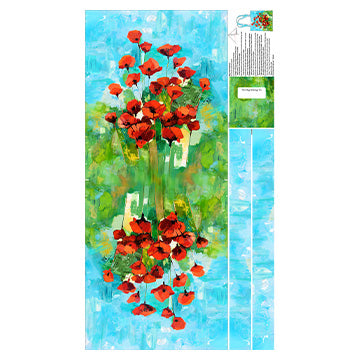 PREORDER Northcott Painted Poppies Fabric Collection Sold by the Yard (DUE OUT FEBRUARY 2027)