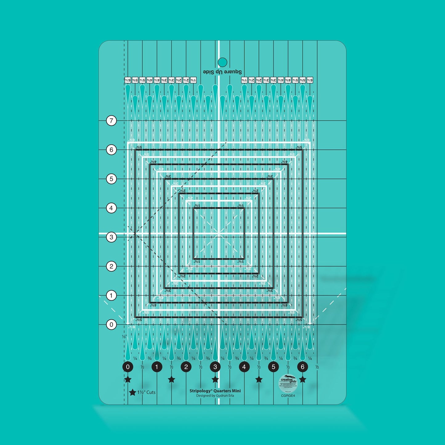 Creative Grids Non-Slip Stripology Quarters Mini 1/4" Cuts #cgrge4