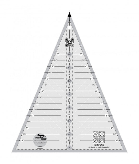 Creative Grids Spider Web Quilt Ruler # CGRKA6