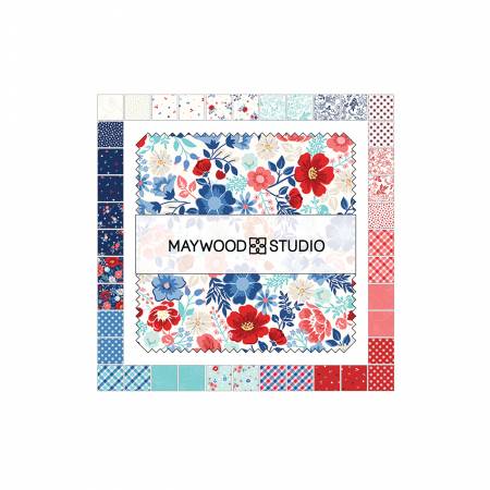 Kimberbell 5in Squares Star Spangled Beauty, 42pcs/bundle # CP-MASSTAR