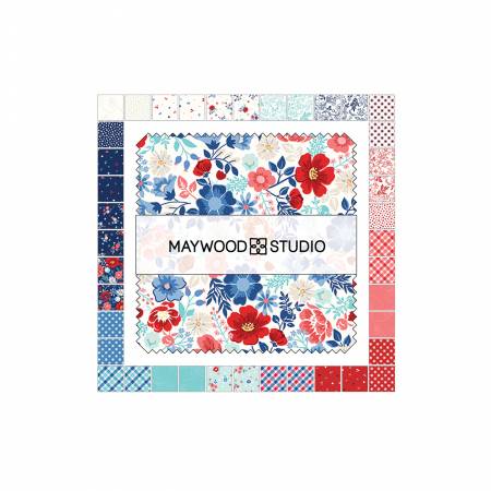 Kimberbell 5in Squares Star Spangled Beauty, 42pcs/bundle # CP-MASSTAR PREORDER DUE OUT 4/30/25