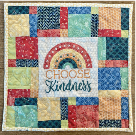 Kimberbell Day 2024 - Choose Kindness Mini Quilt Fabric Kit with your Choice of Backings