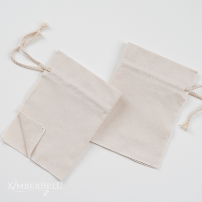 KDKB266 Canvas Cinch Sack Blank, Pack of 2, Beige Kimberbell