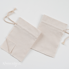 Load image into Gallery viewer, KDKB266 Canvas Cinch Sack Blank, Pack of 2, Beige Kimberbell