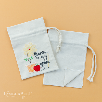 KDKB266 Canvas Cinch Sack Blank, Pack of 2, Beige Kimberbell