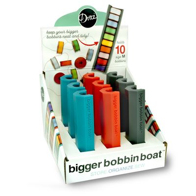 Dritz Bigger Bobbin Boat Storage for M Bobbins in Various Colors