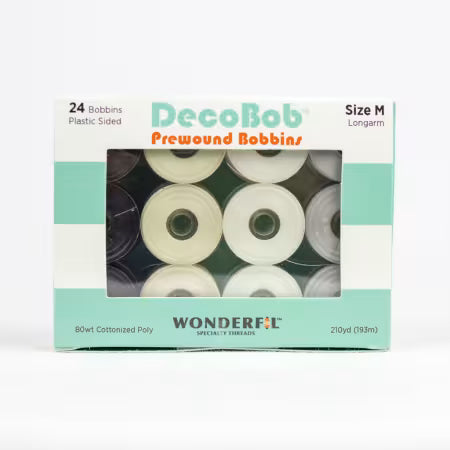DecoBob Prewound Bobbins Size M 24ct Basic # DBLMB-BASIC