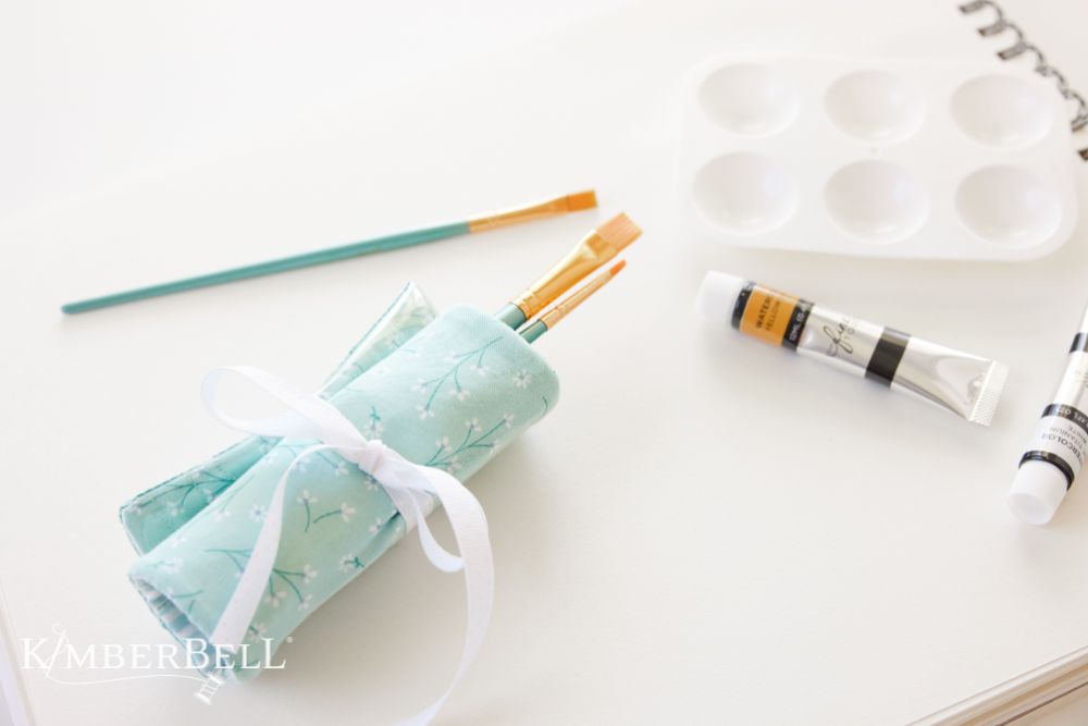 Kimberbell Digital Dealer 2024: April Charming Roll-up Pouch FABRIC KIT 2 SIZES AVAILABLE, 5x7 or 8x12