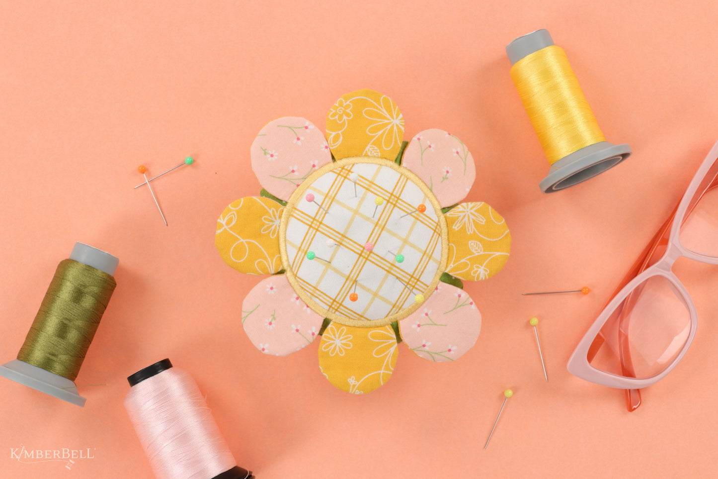 Kimberbell Digital Dealer July 2024 Blossom Pin Cushion FABRIC KIT