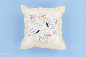 Kimberbell August 2024 Digital Dealer: August Happy as a Lark Trapunto Pillow Fabric Kit (WITH OR WITHOUT PILLOW)