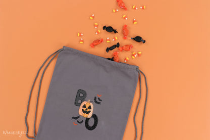 Kimberbell Digital Dealer September 2024 Fab-Boo-Lous Canvas Backpack Fabric Kit AND/OR Design