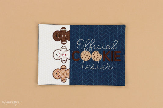 Kimberbell Digital Dealer October 2024- Official Cookie Tester Mug Rug Fabric Kit AND/OR Design AND/OR Thread kit