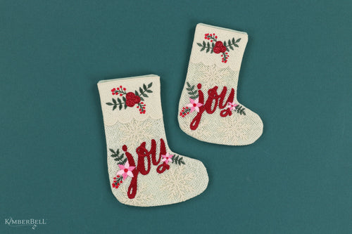 Free Zoom class November 8, 10:30am-12:30pm Kimberbell Digital Dealer November Christmas Joy Lace Gift Stocking