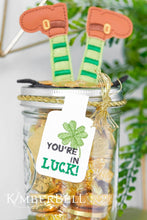 Load image into Gallery viewer, Kimberbell Digital Dealer 2024: Pot O&#39; Gold Jar Topper and Gift Tag for Wide Mouth Jar KIT (JAR NOT INCLUDED)