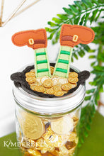 Load image into Gallery viewer, Kimberbell Digital Dealer 2024: Pot O&#39; Gold Jar Topper and Gift Tag for Wide Mouth Jar KIT (JAR NOT INCLUDED)