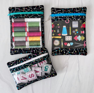Curated Fabric Kit for Embroidery Garden Fabric Markers with OPTIONAL THREAD OPTIONS.  USE THE DROPDOWN WINDOW TO MAKE YOUR SELECTION