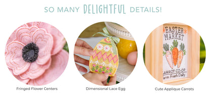 Kimberbell's Easter Tier Tray - Two-Day Machine Embroidery Event: VIRTUAL! Jan 11-12, 2024