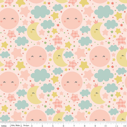 PREORDER Riley Blake Love you to the Moon Flannel Fabric Collection - Sold by the Yard DUE OUT SEPTEMBER 2026