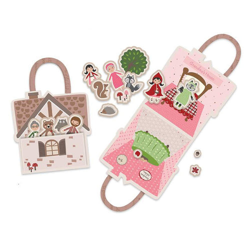 Riley Blake To Grandmother's House Storybook Felt Doll and Bag Set Panel FT14379-PANEL
